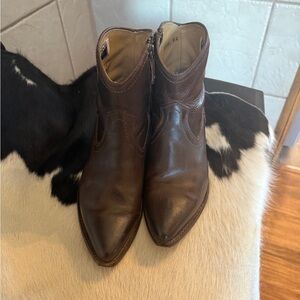Frye Brown leather ankle booties